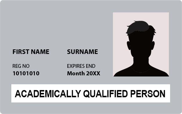 Academically Qualified Person CSCS card